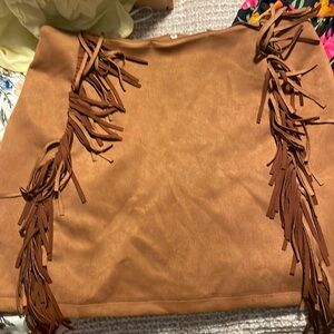 Chelsea and violet suede skirt